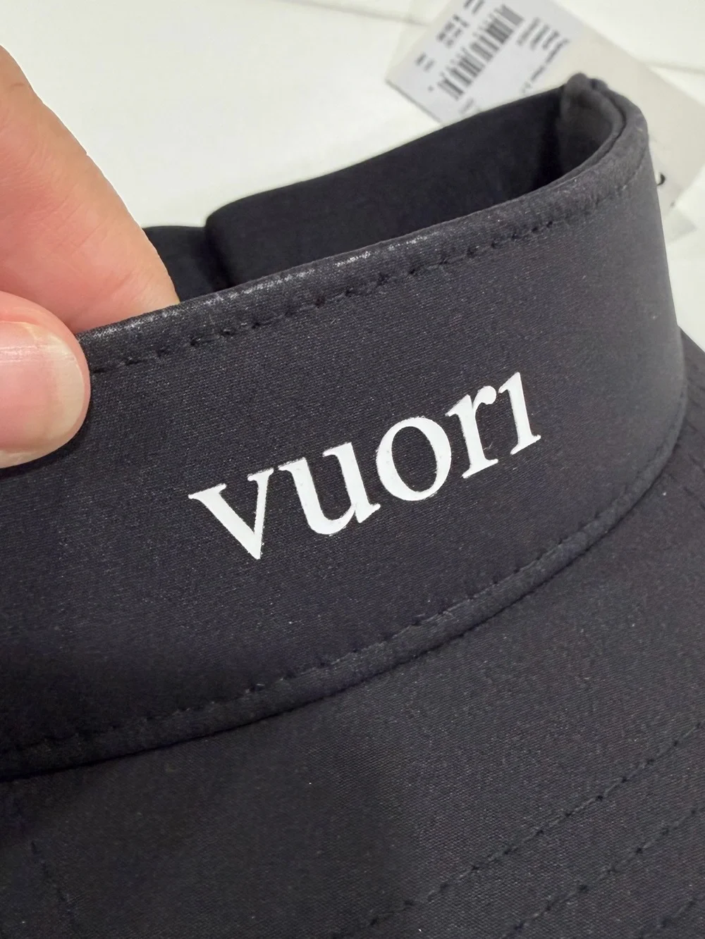 Vuori Topspin Visor 2.0 Adult Women's Men's Black NWT Adjustable Stretch Strap